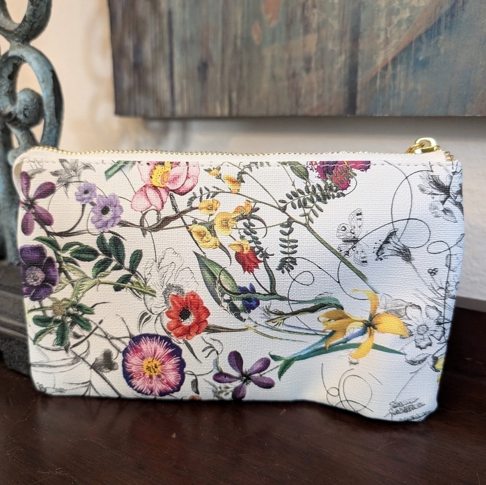 NWOT ELIM & PAUL Floral 3 Compartment Crossbody Bag Handbag Purse